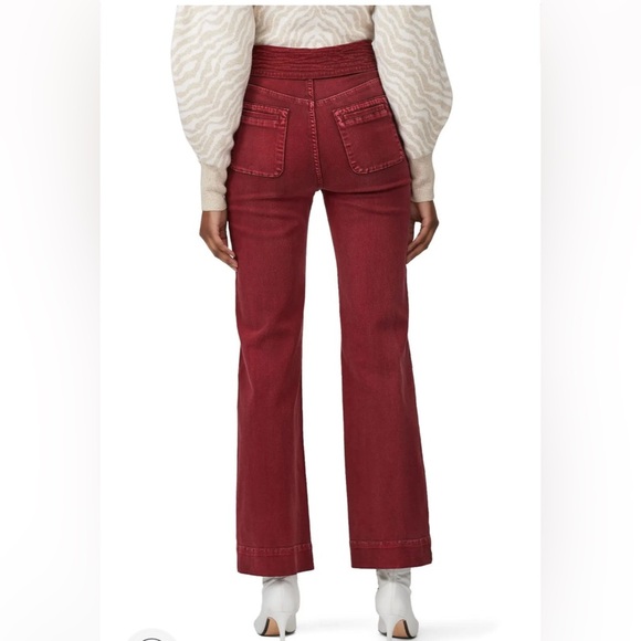 Ulla Johnson Red Flare Jeans with Wide Leg - Picture 2 of 13